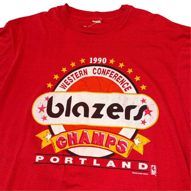 Salem Sportswear Portland Trail Blazers 1990 WCF Champs Tee Sz XL