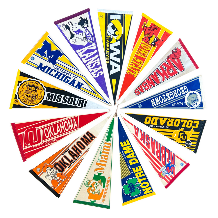 80’s NCAA College Pennants