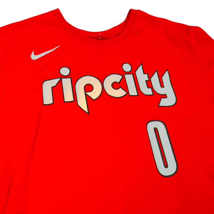 Nike Portland Trail Blazers Damian Lillard Jersey Tee Sz L