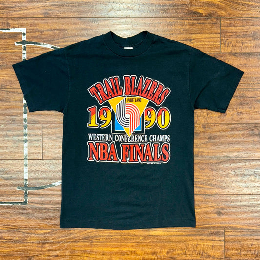 Trench 1990 Portland Trail Blazers Western Conference Champs Tee Sz L