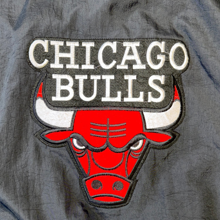 Starter Chicago Bulls Button Up Satin Jacket Sz L