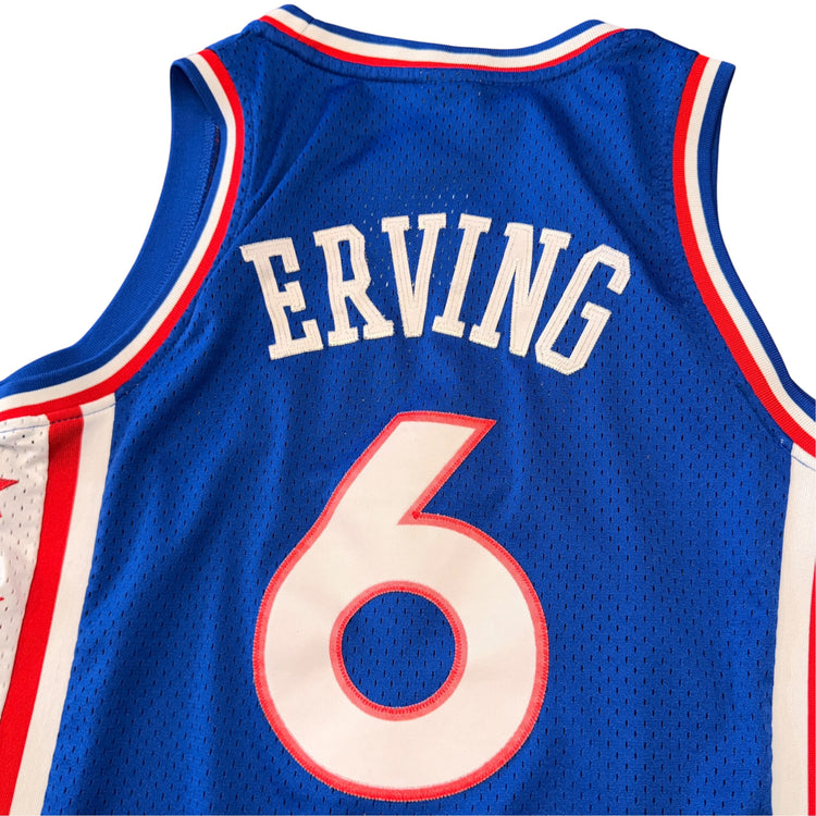 Reebok Hardwood Classics 1976-77 Philadelphia 76ers Julius Erving Away Jersey Sz S
