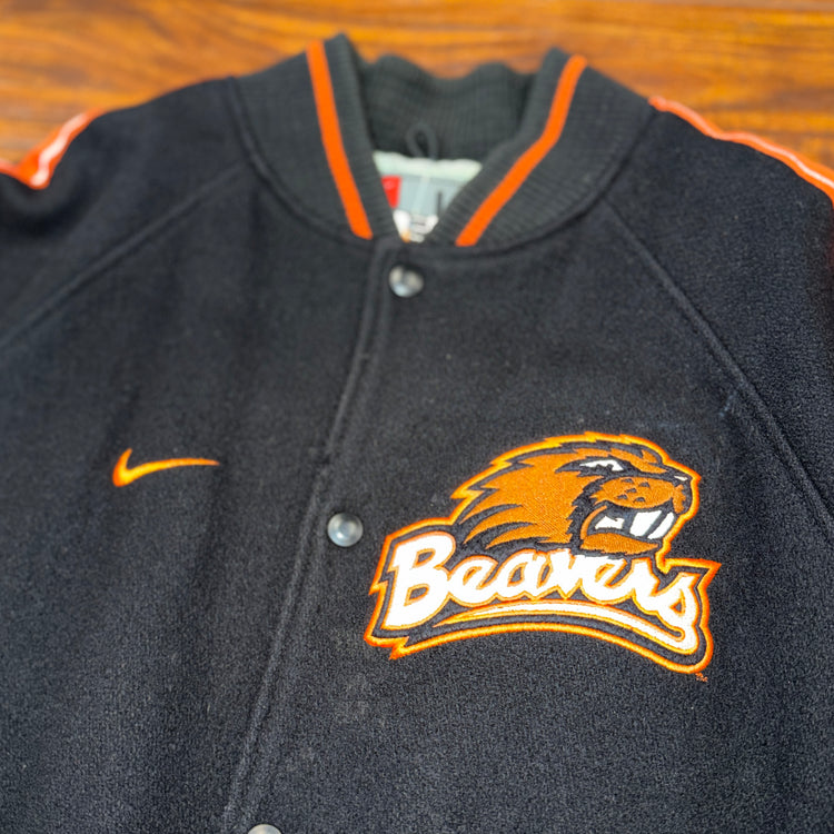 Nike 00’s OSU Beavers Bomber Style Jacket Sz L
