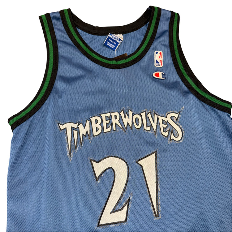 Champion 90’s Minnesota Timberwolves Kevin Garnett Away Jersey Sz M