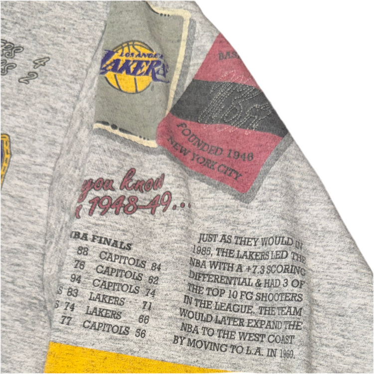 80’s Los Angeles Lakers AOP Tee Sz L