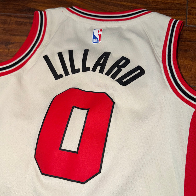 Nike Portland Trail Blazers Damian Lillard Rip City Edition Jersey Sz YS