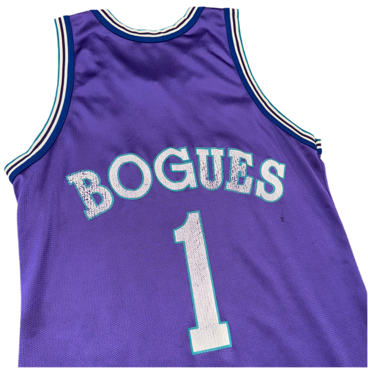Champion Charlotte Hornets Mugsey Bogues Jersey Sz M