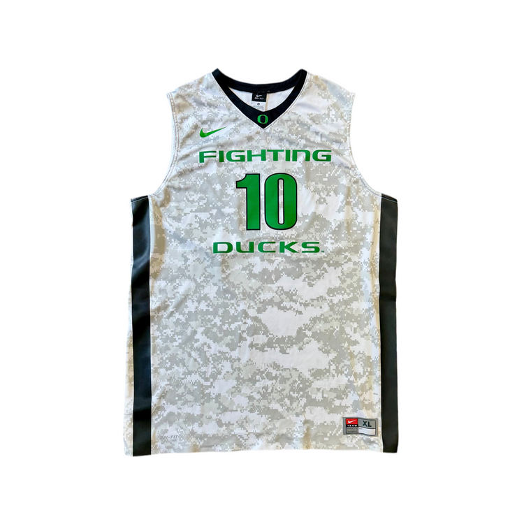 Nike 00’s Dri Fit Fighting Ducks Digital Camo Jersey Sz XL