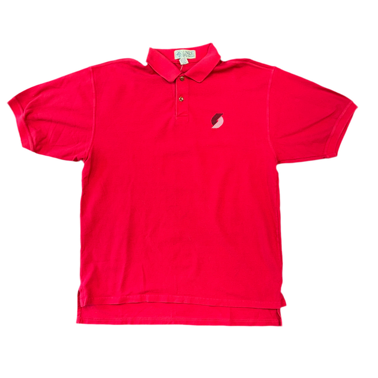 Portland Trail Blazers Red Polo Sz L