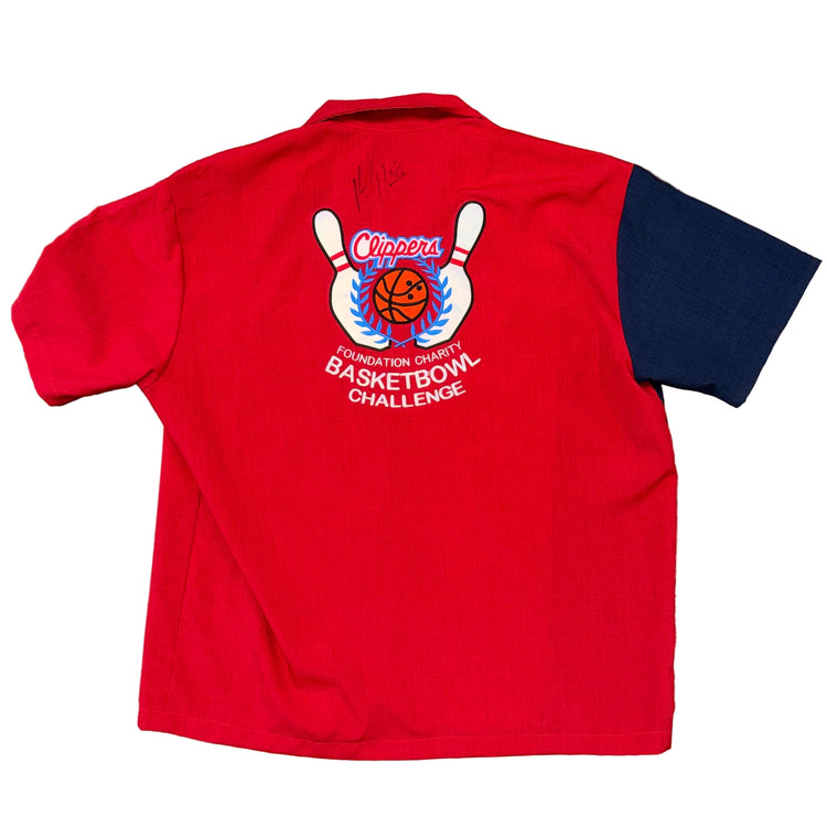 00’s Signed Los Angeles Clipper Nation Bowling Shirt Sz XL