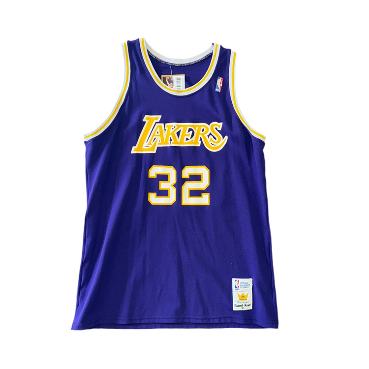 Sand-Knit Los Angeles Lakers Magic Johnson Jersey Sz XL