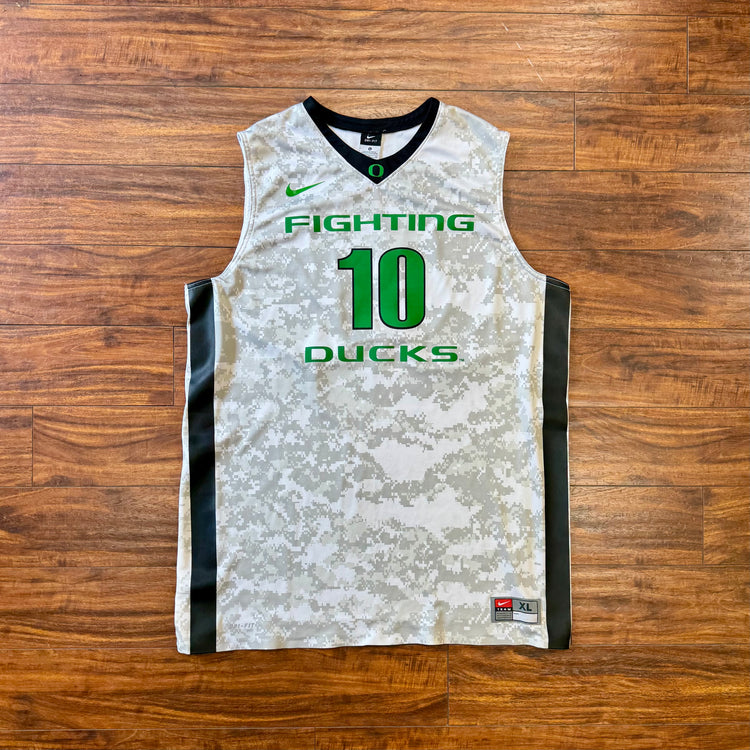 Nike 00’s Dri Fit Fighting Ducks Digital Camo Jersey Sz XL