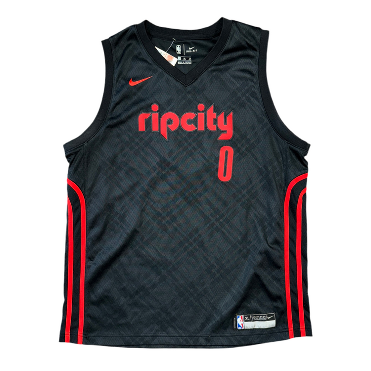 Nike Portland Trail Blazers Damian Lillard Rip City Jersey Sz YXL