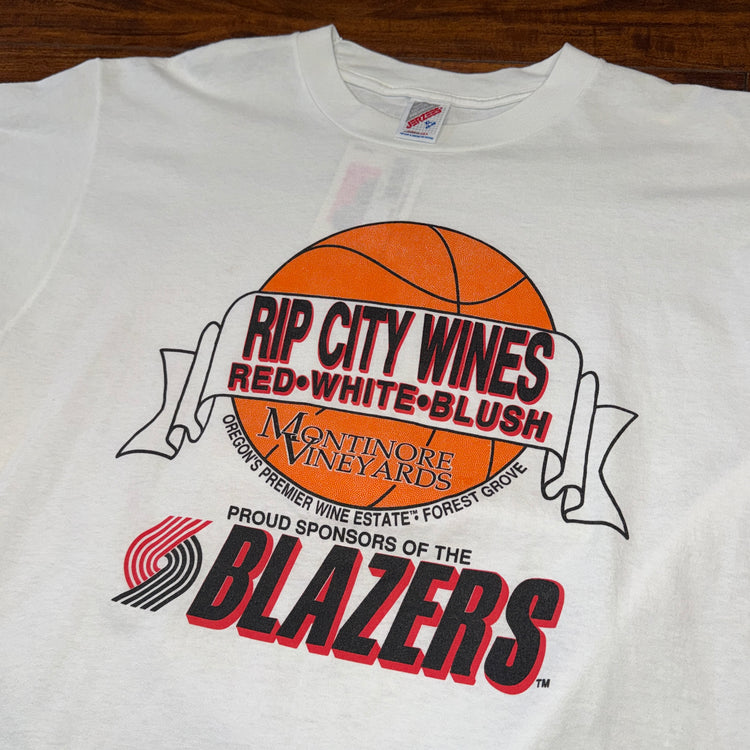 Jerzees 90’s Portland Trail Blazers Rip City Wines Tee Sz XL