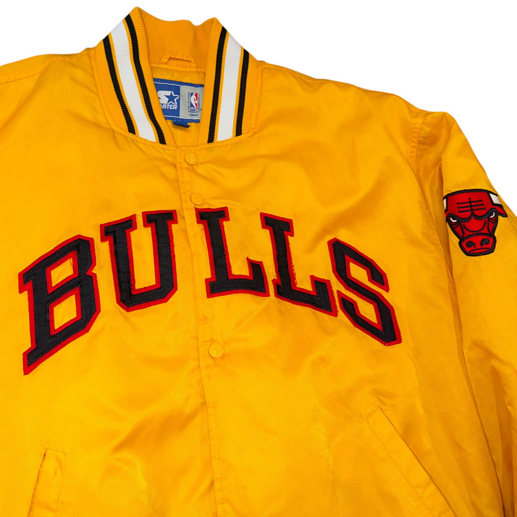 Starter Rare Golden Chicago Bulls Satin Sz L