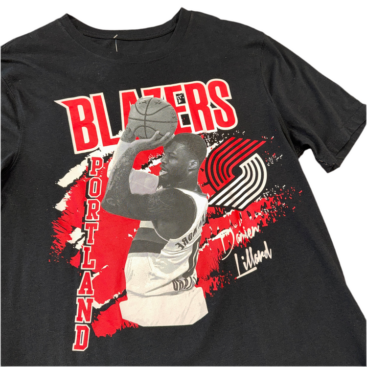 UNK Portland Trail Blazers Damian Lillard Pinwheel Tee Sz M