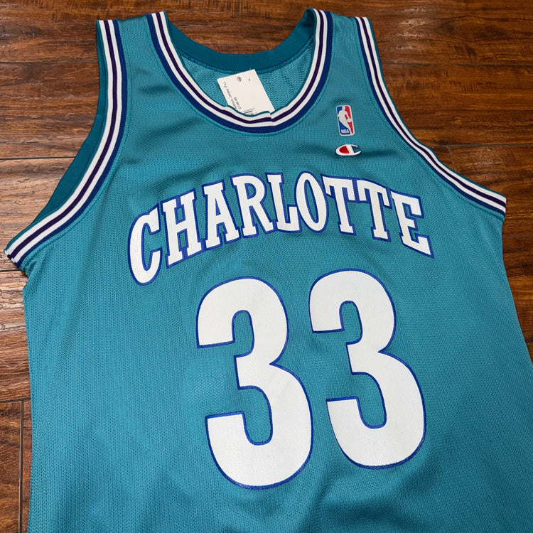 Champion Charlotte Hornets Alonzo Mourning Jersey Sz L