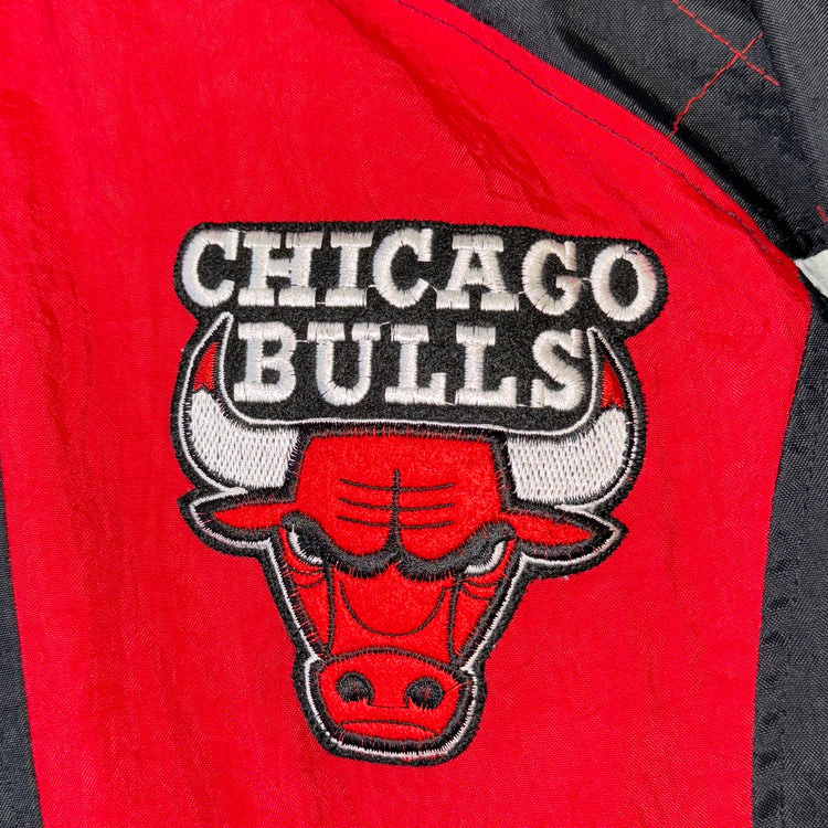 Starter Chicago Bulls Button Up Satin Jacket Sz L