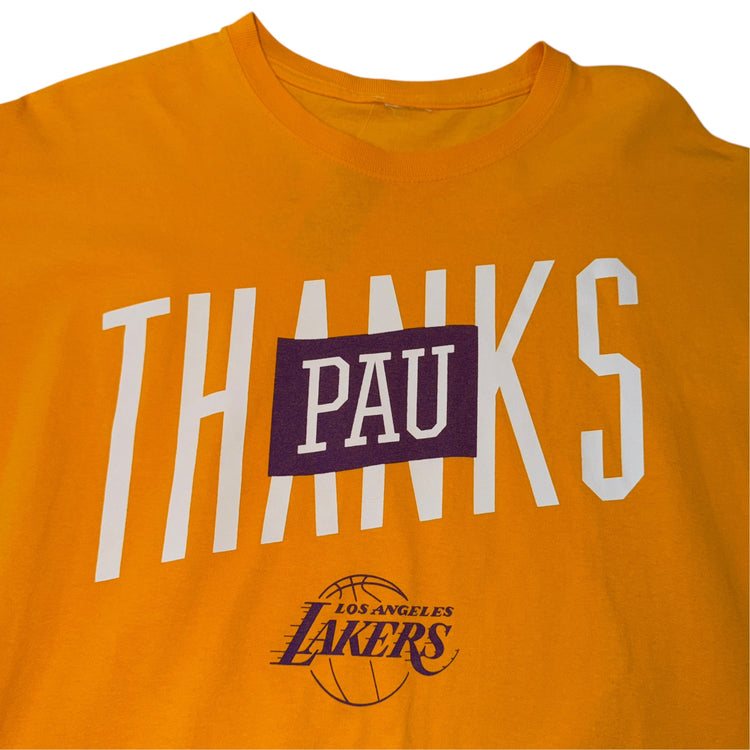 Los Angeles Lakers " Thanks Pau" Tee Sz XL