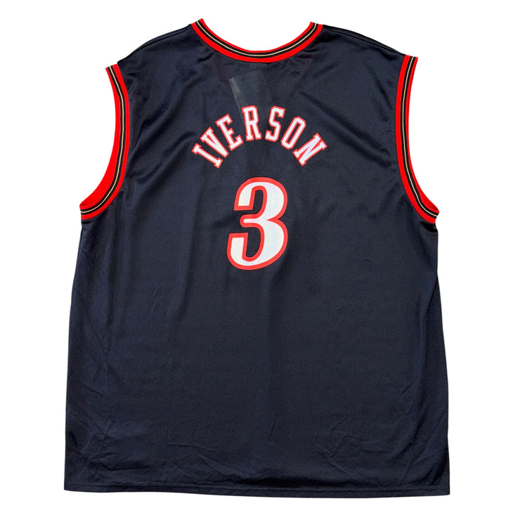 Champion 90’s Philadelphia 76ers Allen Iverson Away Jersey Sz 2X