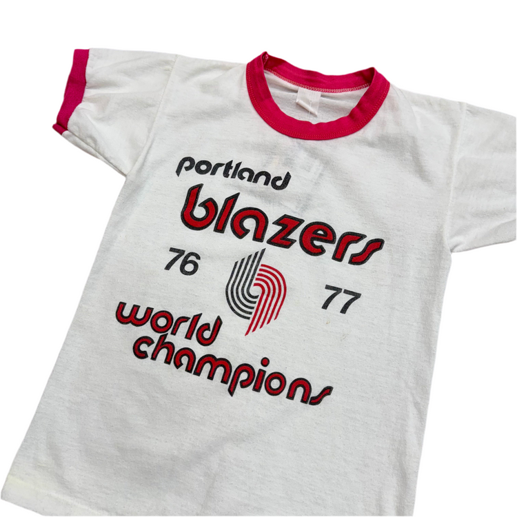 Sportswear Blazers 1976-77 World Champs Ringer Tee Youth M