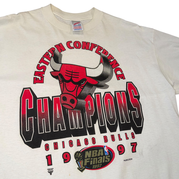 Jerzees 1997 Chicago Bulls Champs Tee Sz L