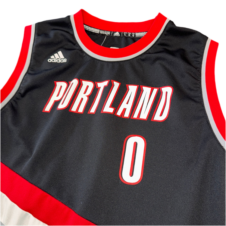 Adidas Damian Lillard Portland Trail Blazers Jersey Sz YL