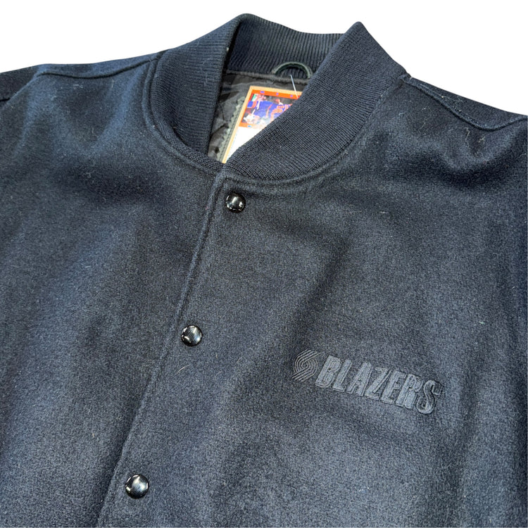 Golden Bear 90s Portland Trail Blazers Fleece/Leather Jacket Sz M