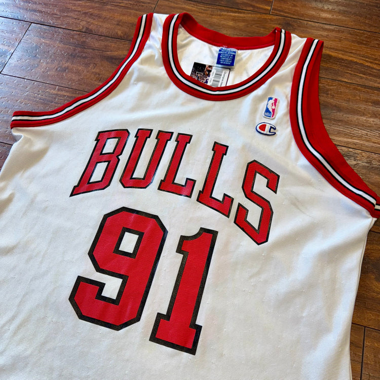 Champion 90’s Dennis Rodman Bulls Jersey Sz L