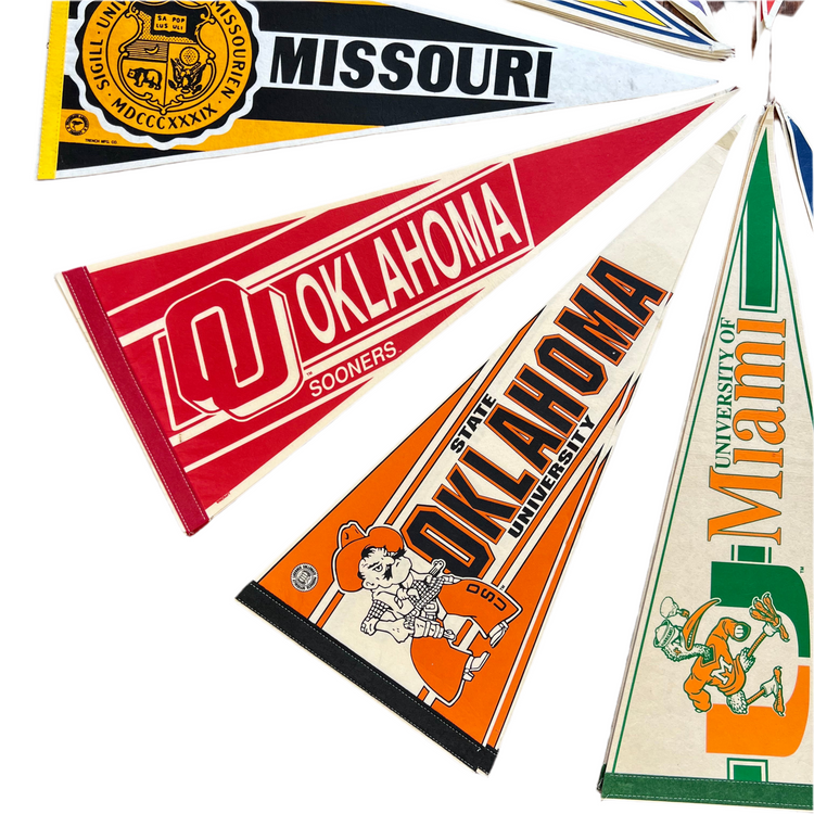 80’s NCAA College Pennants