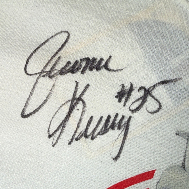 Signed Jerome Kersey/Stotts Portland Trail Blazers Tee Sz XL