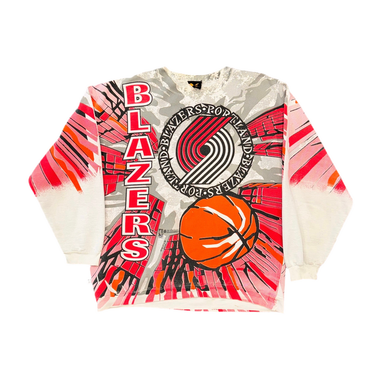 Pure Portland Trail Blazers All-Over Print Crewneck Sz XL
