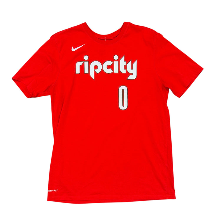 Nike Portland Trail Blazers Damian Lillard Jersey Tee Sz L