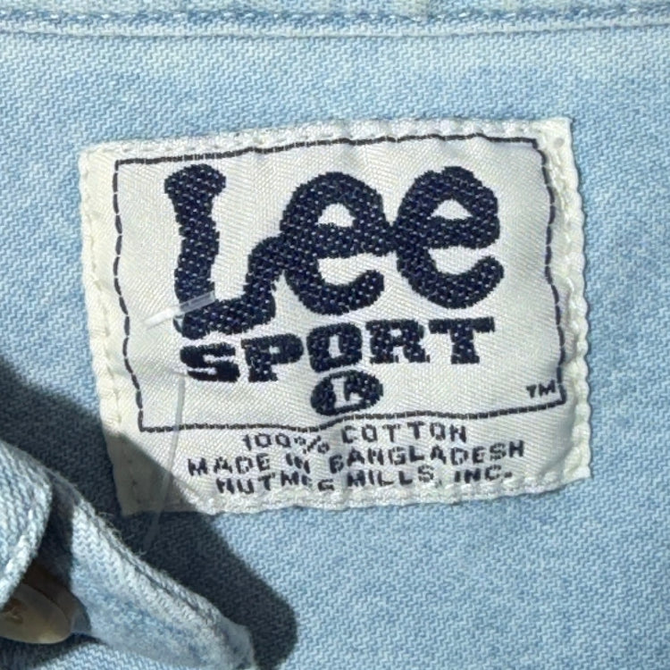 Lee Sport 90’s Houston Rockets Denim Button Down Sz L