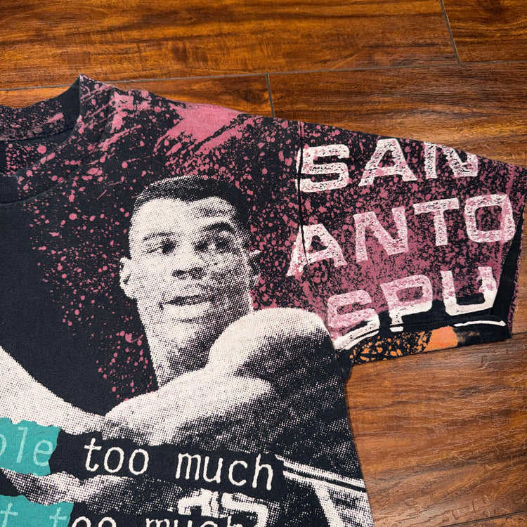 Magic Johnson T’s San Antonio Spurs David Robinson AOP Tee Sz L