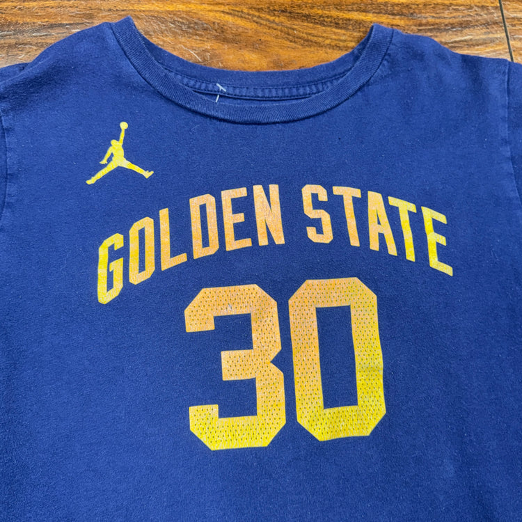 Jordan Golden State Warriors Stephen Curry Jersey Tee Sz YL