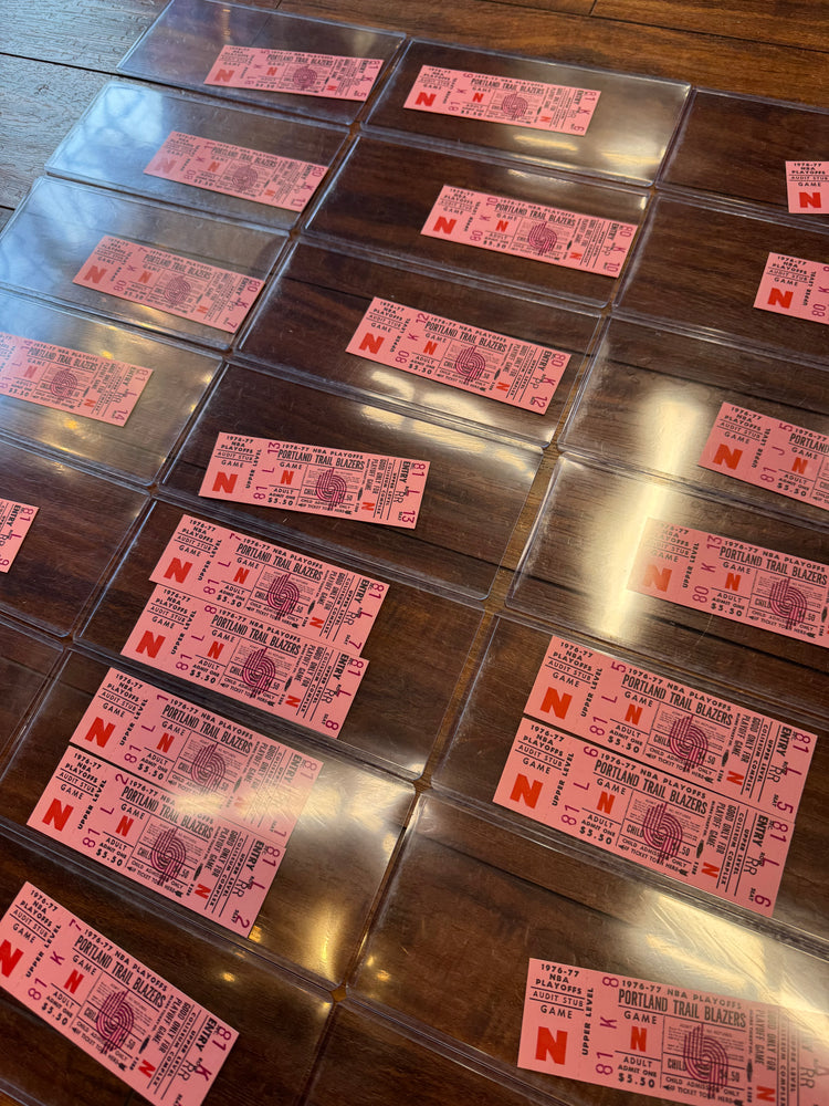 1976-77 Unused Blazers Playoff Ticket