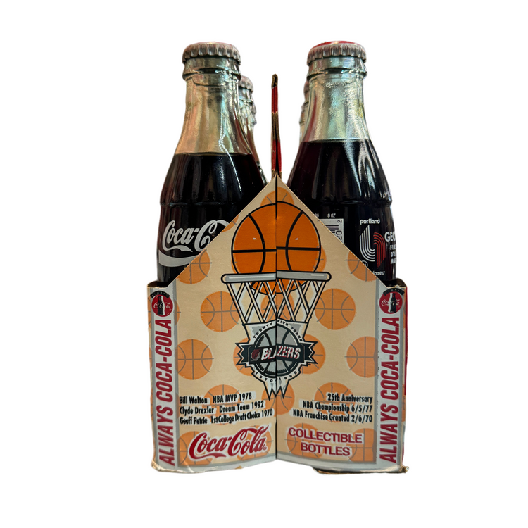 1995 Coca Cola 25th Anniversary Blazers Bottles
