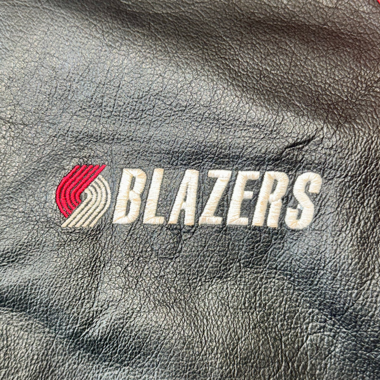 Pro Player Portland Trail Blazers Leather Jacket Sz L