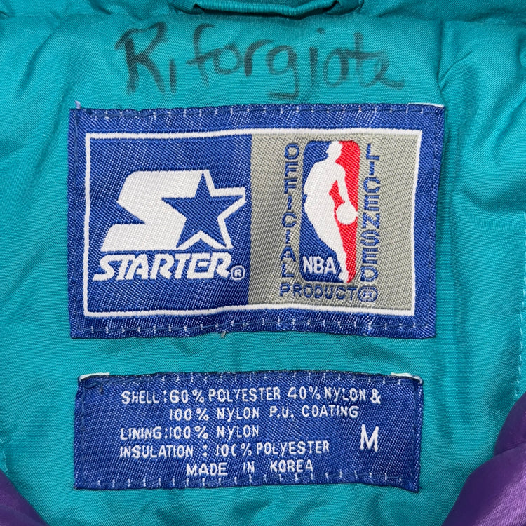Starter Youth Charlotte Hornets Puffer Sz YM