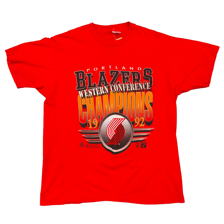 FOTL 1992 Portland Trail Blazers Western Conference Championship Tee Sz XL