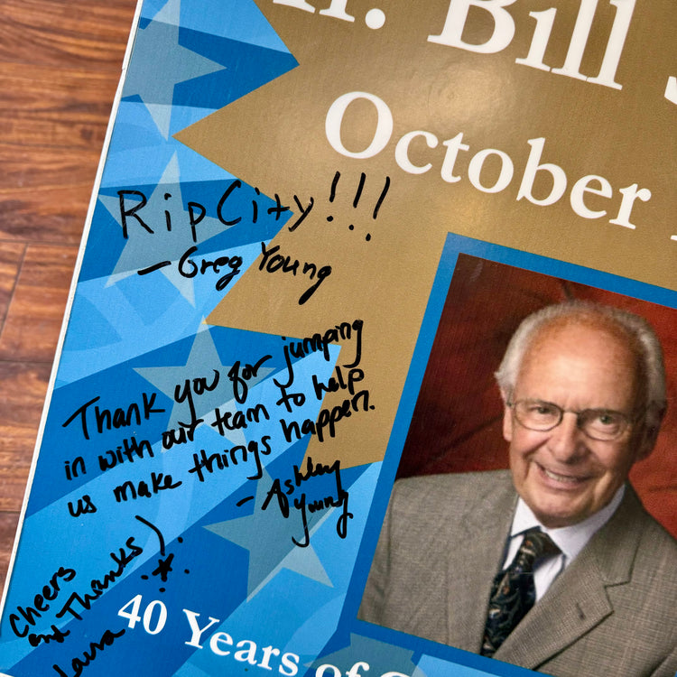 Bill Schonely 2009 Welcome Board