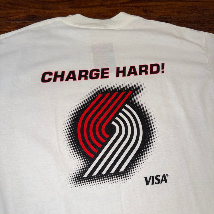 90’s Portland Trail Blazers Charge Hard Tee Sz XL