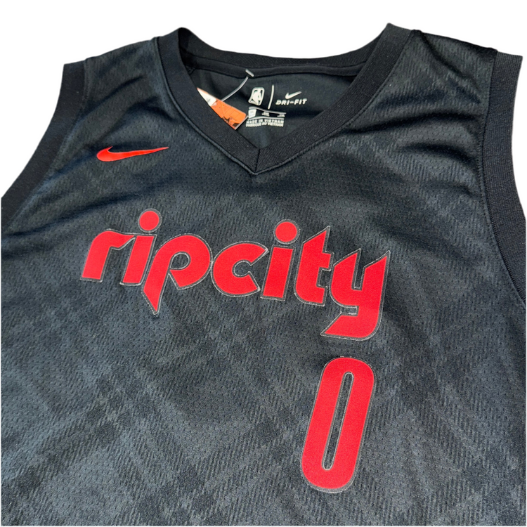 Nike Portland Trail Blazers Damian Lillard Rip City Jersey Sz YXL