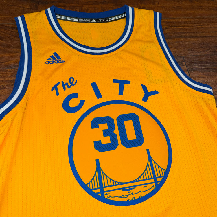 NWT Adidas Golden State Warriors Hardwood Classic Stephen Curry Jersey Sz S