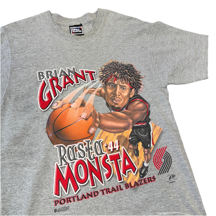 Pro Player Brian Grant Portland Trail Blazers Big Head Tee Sz M