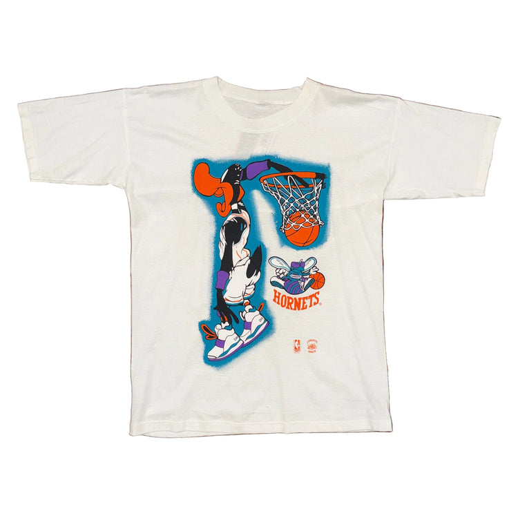 90's Daffy Duck Charlotte Hornets Tee Sz L