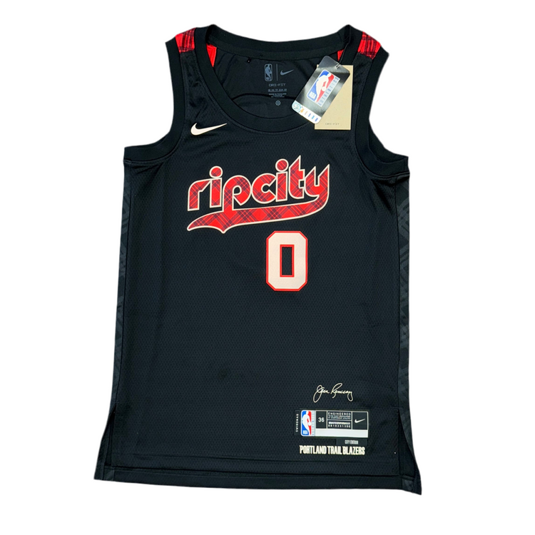 NWT Portland Trail Blazers Rip City Damian Lillard Jersey Sz XS
