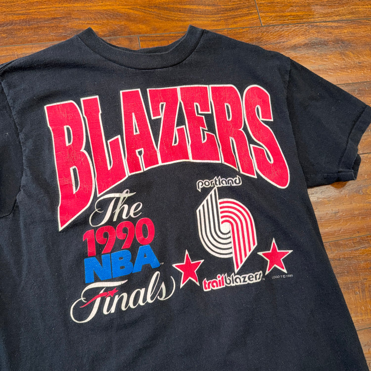 Anvil 1990 Portland Trail Blazers Finals Tee Sz L