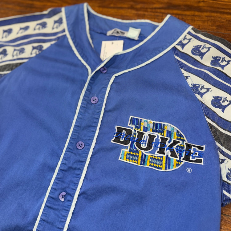 90's Duke Blue Devils Baseball Jersey Sz L